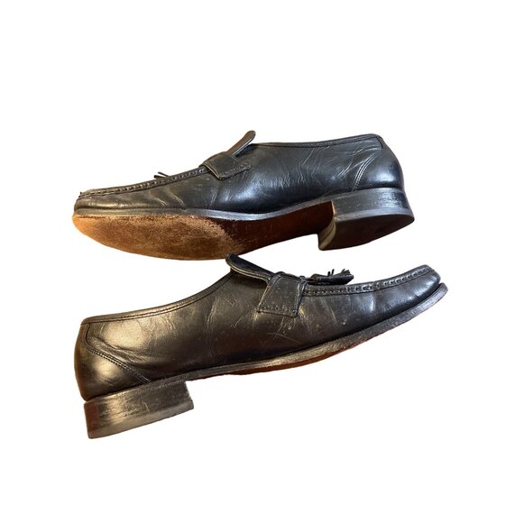 Florsheim Mens Black Tassel Detail Slip On Loafers Sz 9.5 - Picture 3 of 9